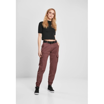 Urban Classics Дамски карго панталон в тъмночервен цвят Ladies High Waist Cargo Pants UB-TB3048-01151 - Тъмночервен, размер 30