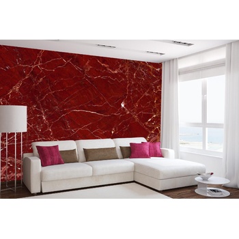 DIMEX ART s. r. o Самозалепваща се флизелинова фототапета тъмночервен мрамор 375 x 250 см
