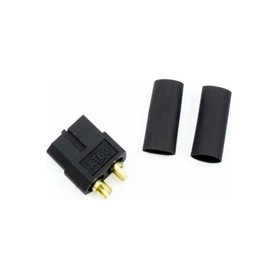 Ultimate Racing XT60 černý pozlacený s přepol. ocharanou samice 1 ks