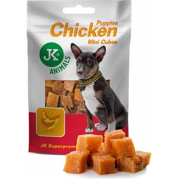JK ANIMALS Meat Snack Puppy Chicken Cubes sušené kuřecí kostičky pro štěňata 50 g
