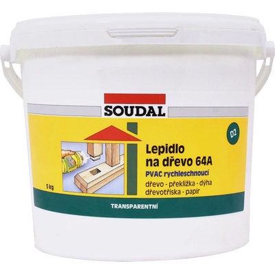 SOUDAL 64A lepidlo na drevo rýchloschnúci 5 kg, biele