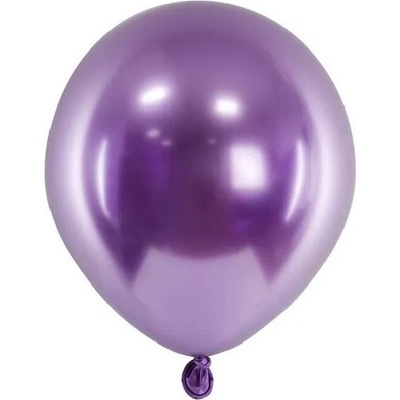 PartyDeco Balónky latexové lesklé Glossy fialové 12 cm