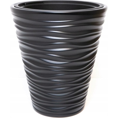 Prosperplast Květináč plast šedý 35 x 35 x 38,5 cm