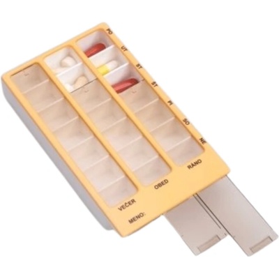 Obzor Dávkovač liekov typ 02 týždenný Oranžová