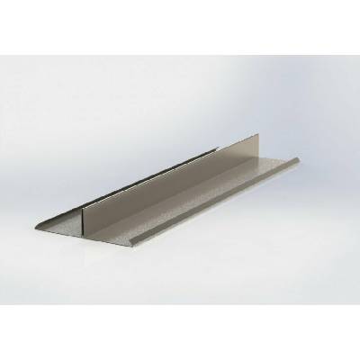 Rozdělovací lišta r.š.250mm pozink Lakovaný RAL 9007 stříbrná tmavá s folií dl.2m