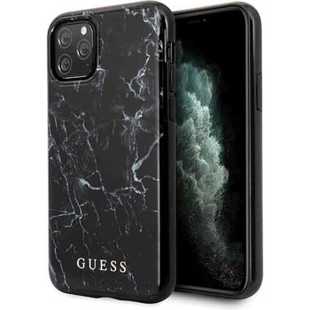 GUESS Marble Case - дизайнерски кейс с висока защита за iPhone 11 Pro (черен)