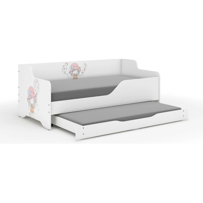 Wooden Toys Lilu 4 dievčatko s balónikom biela + prístelka Pravá strana