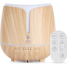 Airbi SONIC Aroma difuzér s bluetooth reproduktorem a osvětlením světlé dřevo 300 ml