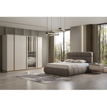 Baymob Mobilya Шесткрилен гардероб с огледало madrid