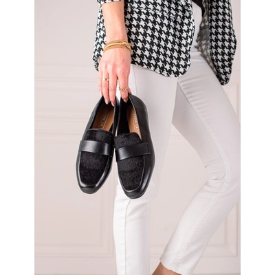 Shelvt boty s kožešinou černá šedá 0000295458883