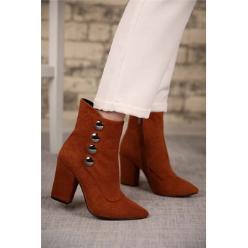 Moda Trend Дамски боти - Таба 298658 (298658_Кафяво)