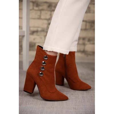 Moda Trend Дамски боти - Таба 298658 (298658_Кафяво)