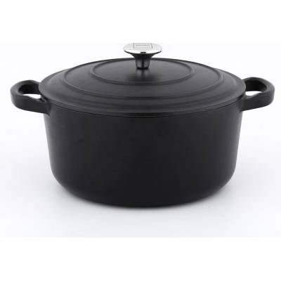 METRO PROFESSIONAL Hrniec + pokrievka 28 cm liatina čierny 1 ks