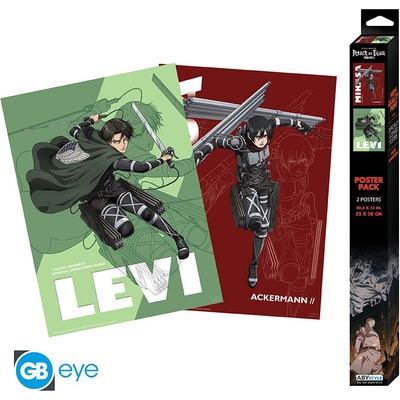 ATTACK ON TITAN - Set 2 Posters Chibi 52 x 38 cm - Set 1, GBYDCO054 – Zboží Mobilmania