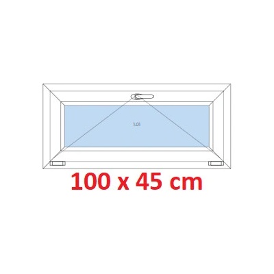 Soft Plastové okno 100x45 cm sklopné Daglesie