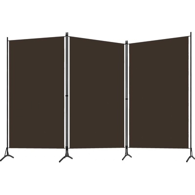 vidaXL 3-dílný dělič místností hnědý 260 x 180 cm – Zboží Dáma