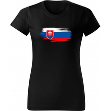 Trikíto dámské tričko Vlajka Slovenska Bílá