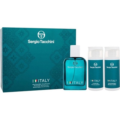 Sergio Tacchini I Love Italy подаръчен комплект с тоалетна вода 100мл и душ гел 100мл за мъже 1 бр
