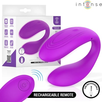 Вибриращ стимулатор с дистанционно, 10 режима - Intense Nora Purple (D-245692)