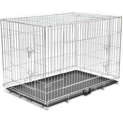 vidaXL Skládací kovová klec pro psy 121 x 74 x 83 cm velikost XXL 9799.170219