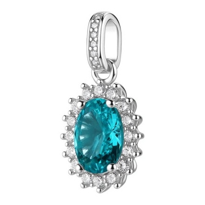 Brosway strieborný prívesok Fancy Aqua Green BWFAG01