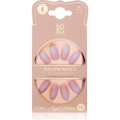 SOSU Cosmetics Salon Nails umelé nechty odtieň Fallen Angel 24 ks