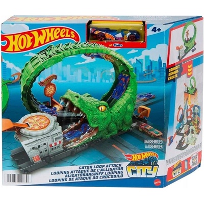 Hot Wheels tematická sada Krokodílí slučka