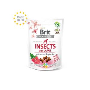 Brit Care Crunchy Cracker - лакомство за кучета с насекоми, агнешко и малини за здравословно храносмилане 200гр
