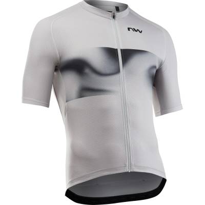 Northwave Мъжка фланелка с къс ръкав за колоездене Northwave Force Evo Jersey Short Sleeve Cycling jersey - Light Grey (056-3147-1011)