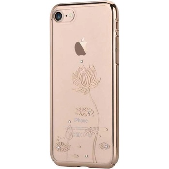 DEVIA Crystal Lotus Case - поликрабонатов кейс за iPhone 8 Plus, iPhone 7 Plus (с кристали Сваровски) (златист)