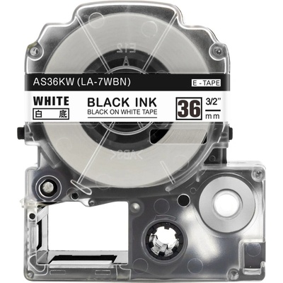 Alternativní páska Epson AS36KW 36 mm x 8 m černý tisk/ bílý podklad