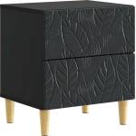 vidaXL Нощно шкафче Черно 43 x 34, 5 x 48 см Инженерна дървесина (894987)
