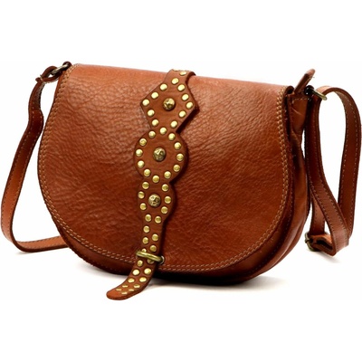 Dámská kožená crossbody kabelka hnědá na rameno VS 037