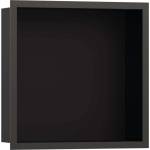Hansgrohe XtraStoris Individual - Ниша за вграждане в стена с дизайнерска рамка, 30x30x10 см, матово черно/браширан черен хром 56098340 (56098340)