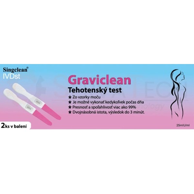 Graviclean těhotenský test Midstream 2 ks