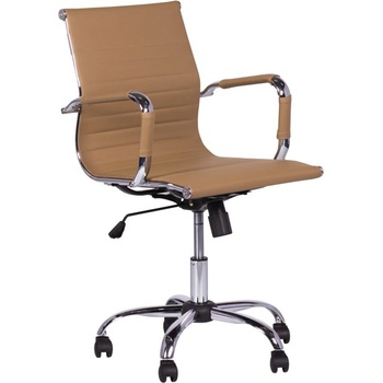 Bittel Офис стол Carmen 7701, еко кожа, подлакътници, регулируем люлеещ механизъм, газов амортисьор, бежов