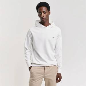 Gant Суичър Gant Regular Fit Embroidered Archive Shield Hoodie - White