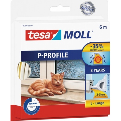 Tesamoll Gumové těsnění P profil 6 m bílé 05390-00102-00