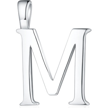 Olivie písmeno M strieborný prívesok 8622