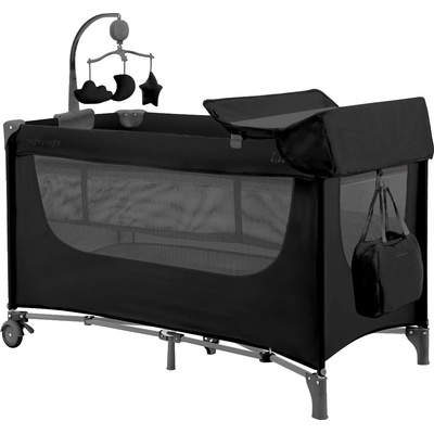 KikkaBoo Бебешка кошара на две нива KikkaBoo - Nighty Night, Black (31003010152)