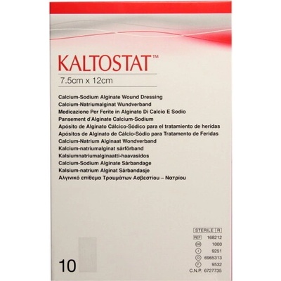 Kaltostat Alginátové krytie 7,5 x 12 cm 10 ks