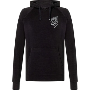 super. natural Мъжки вълнен пуловер super. natural Frosty Hoodie Merino hoodie - Jet Black / Fresh White - размер XXL (005-7176-0215)