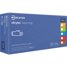 Mercator Medical Nitrylex Classic Long Blue Nitrilové rukavice 100 ks
