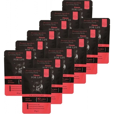 Fitmin Cat For Life Beef 12 x 85 g