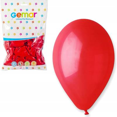 Latexové balónky pastelové tmavě červené Gemar 10" 26 cm