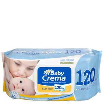 Baby Crema Мокри кърпички Baby Crema - 120 броя (2010)