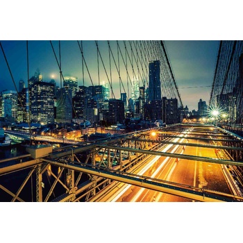 DIMEX ART Флизелинов фототапет бруклински мост през нощта 375 x 250 см