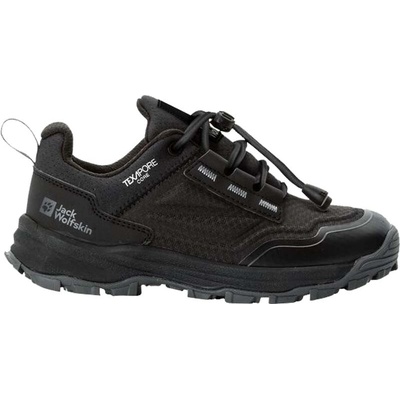Jack Wolfskin detská turistická obuv CYROX TEXAPORE LOW K čierna sivá