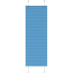 vidaXL Плисирана щора, синя, 45x150 см, ширина на плата 44, 4 см, полиестер (4015183)