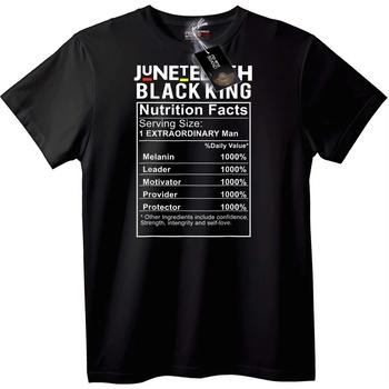 NOONEBRAND Тениска Juneteenth Black King Nutrition - S, Black